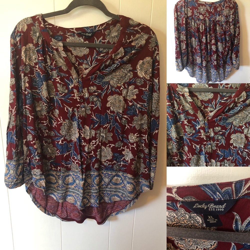 Lucky Brand XL button down top